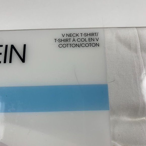 Calvin Klein Men's 3 Pack Classic Fit‎ White V-Neck Cotton T-Shirt S/P NIB 6299 - Picture 3 of 8